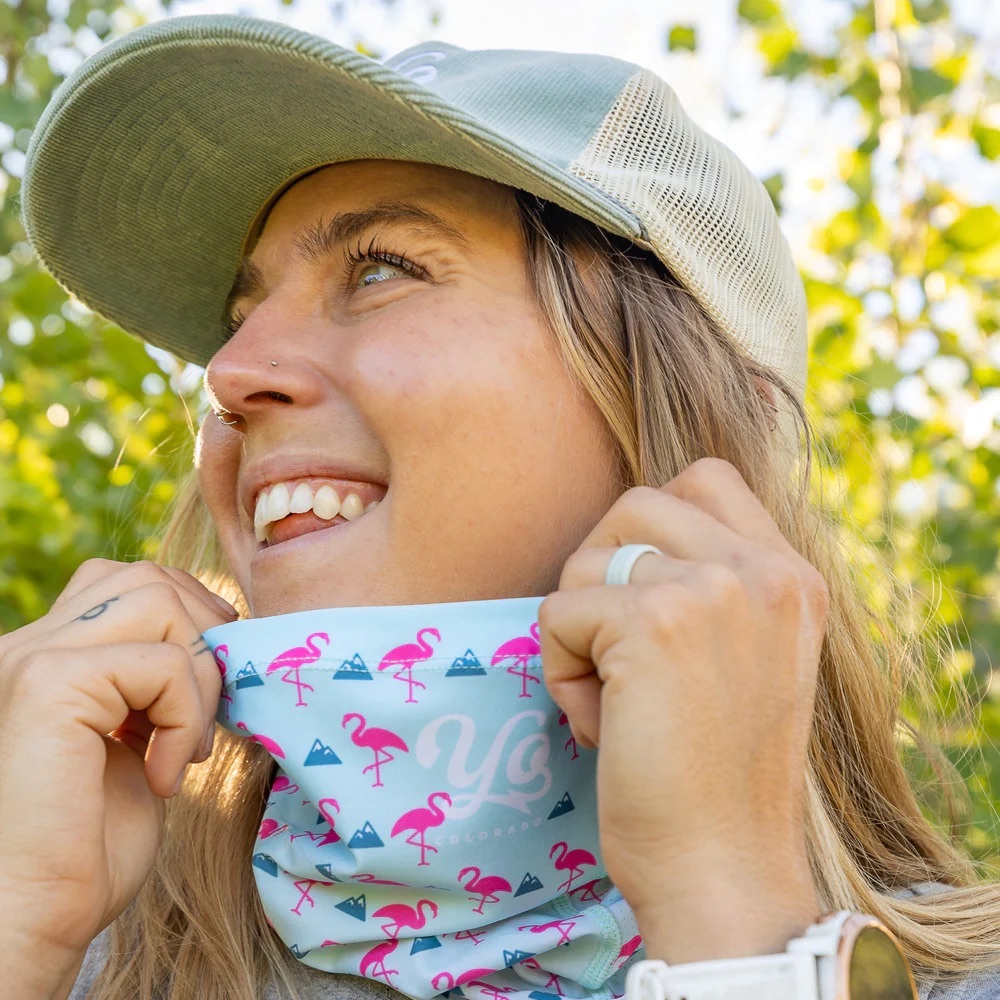 Yo Colorado Flamingo Summit Sunshield Multi-Purpose Face Mask - Picture 2 of 11